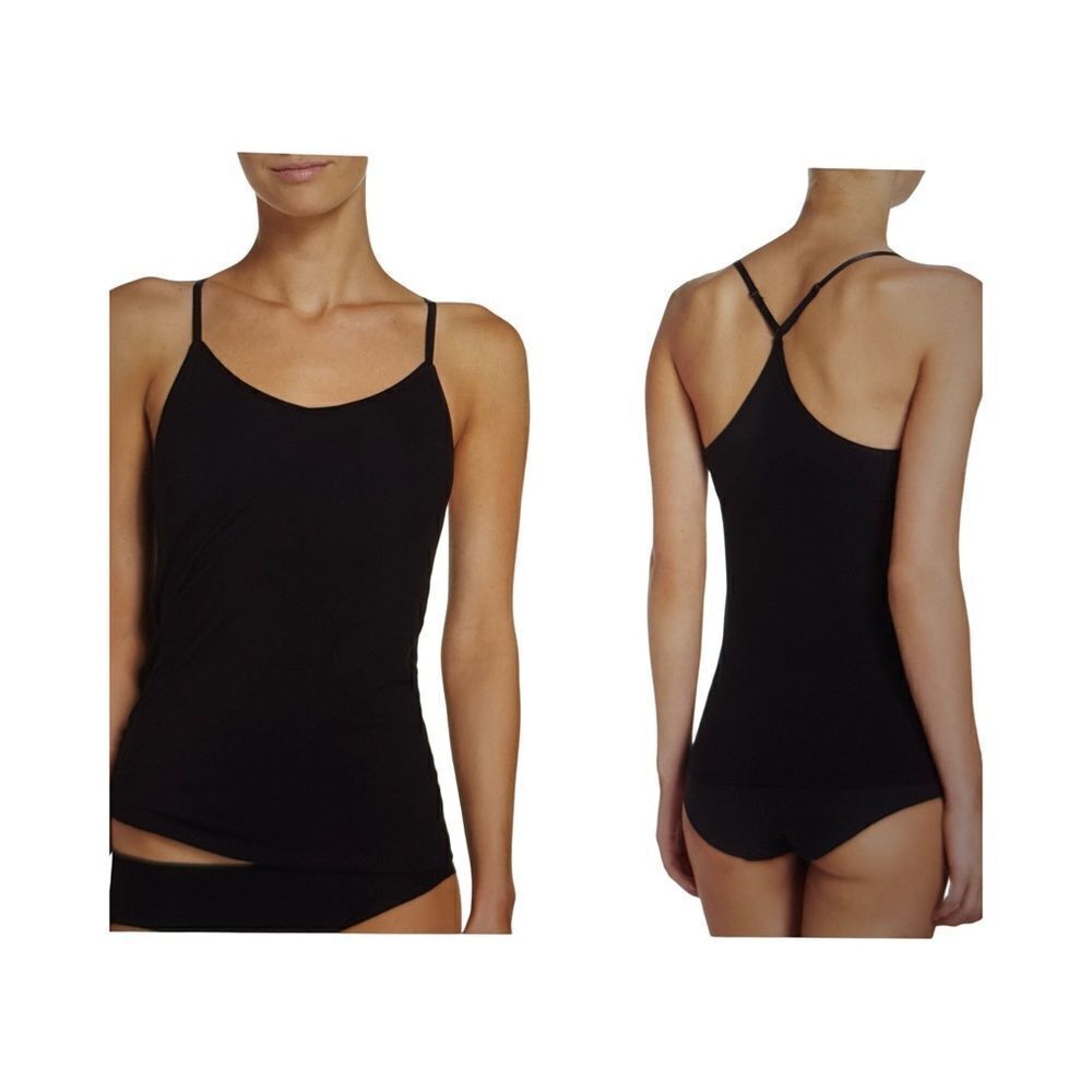 NAKED RACEBACK  CAMISOLE. BLACK L